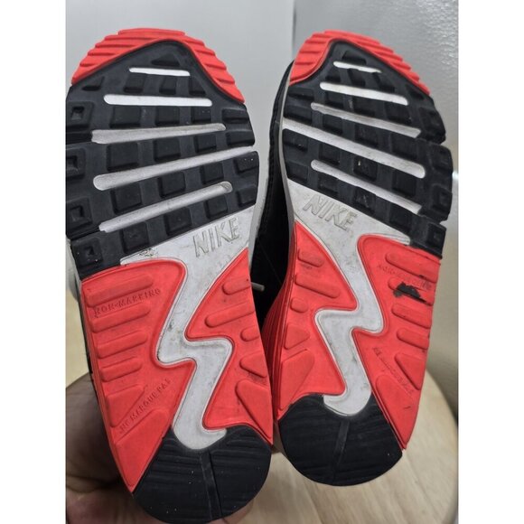 Nike Air Max 90 Toddler Size 13C Red/White/Dark Gray Sneakers DC8332-100 - Picture 8 of 9
